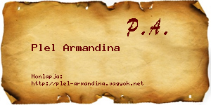 Plel Armandina névjegykártya